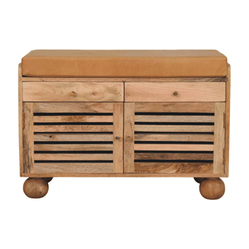 Schuhregal im „Shutter Oak“-Stil mit 2 Schubladen – Bild 11