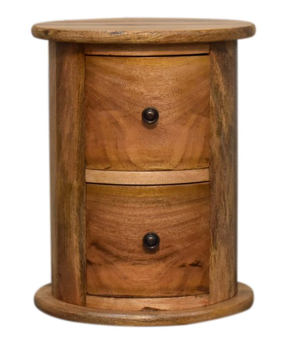 Mini-Trommelkommode mit 2 Schubladen