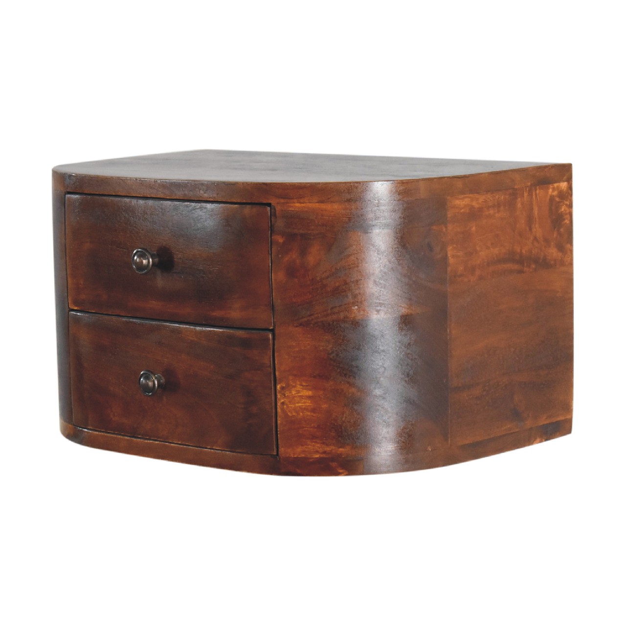 Lunar Nachttisch mit 2 Schubladen, freistehend – Bild 3