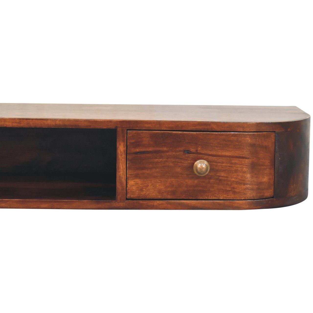 Lunar Wandkonsole aus Kastanienholz mit 2 Schubladen – Bild 5