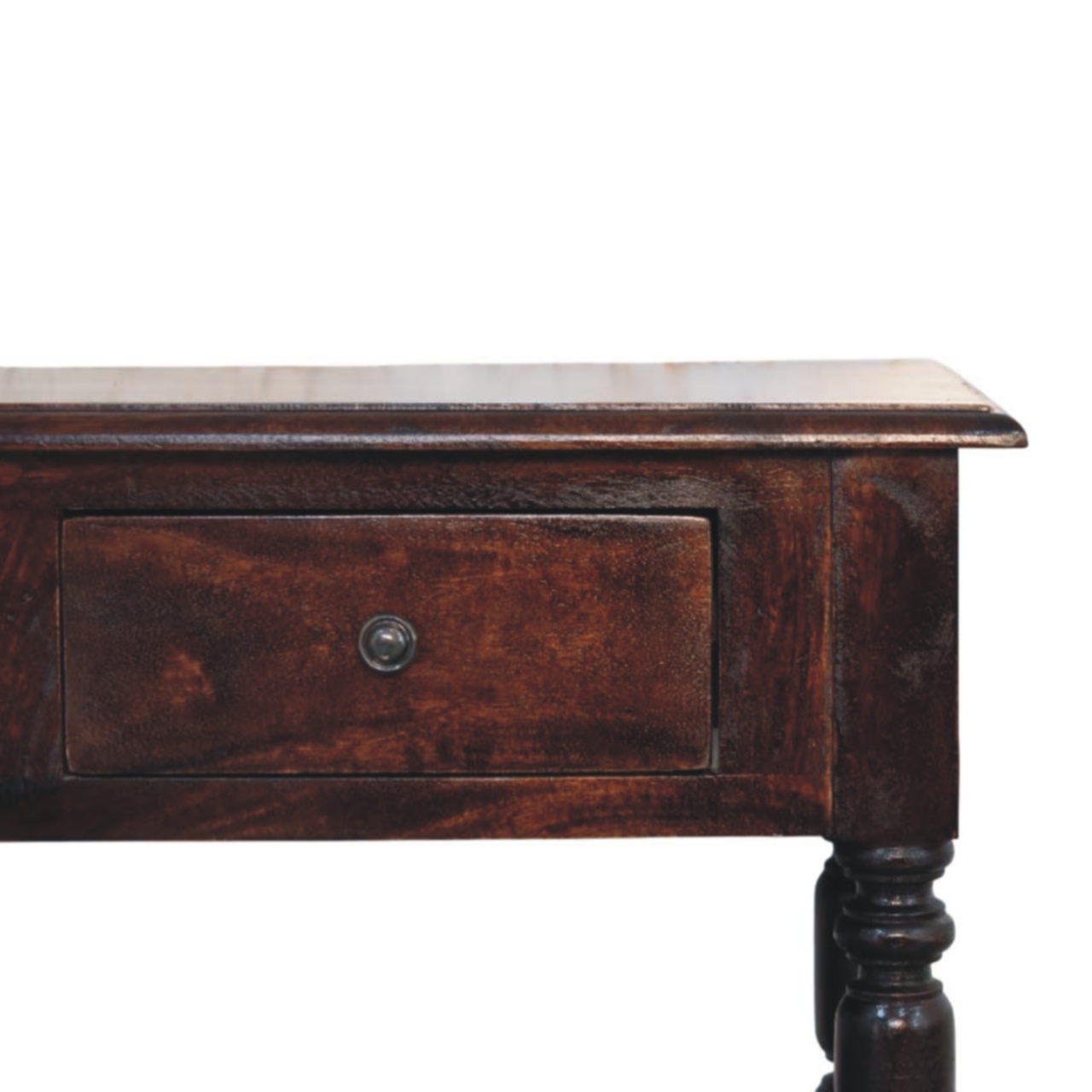 Beiseitetisch aus Kirschholz mit gedrechselten Beinen – Bild 4