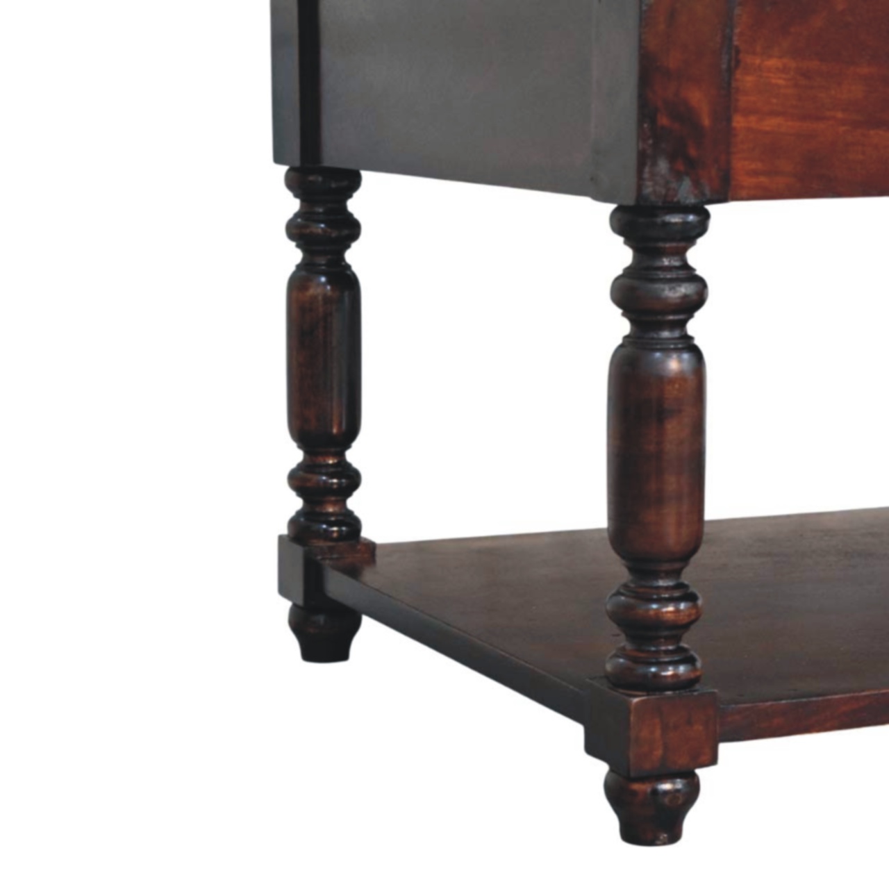 Konsolentisch aus Kirschholz mit gedrechselten Beinen – Bild 7