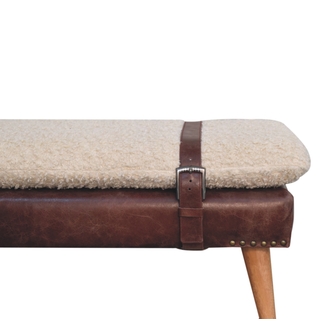 Boucle x Mahagoni-Lederbank – Bild 4