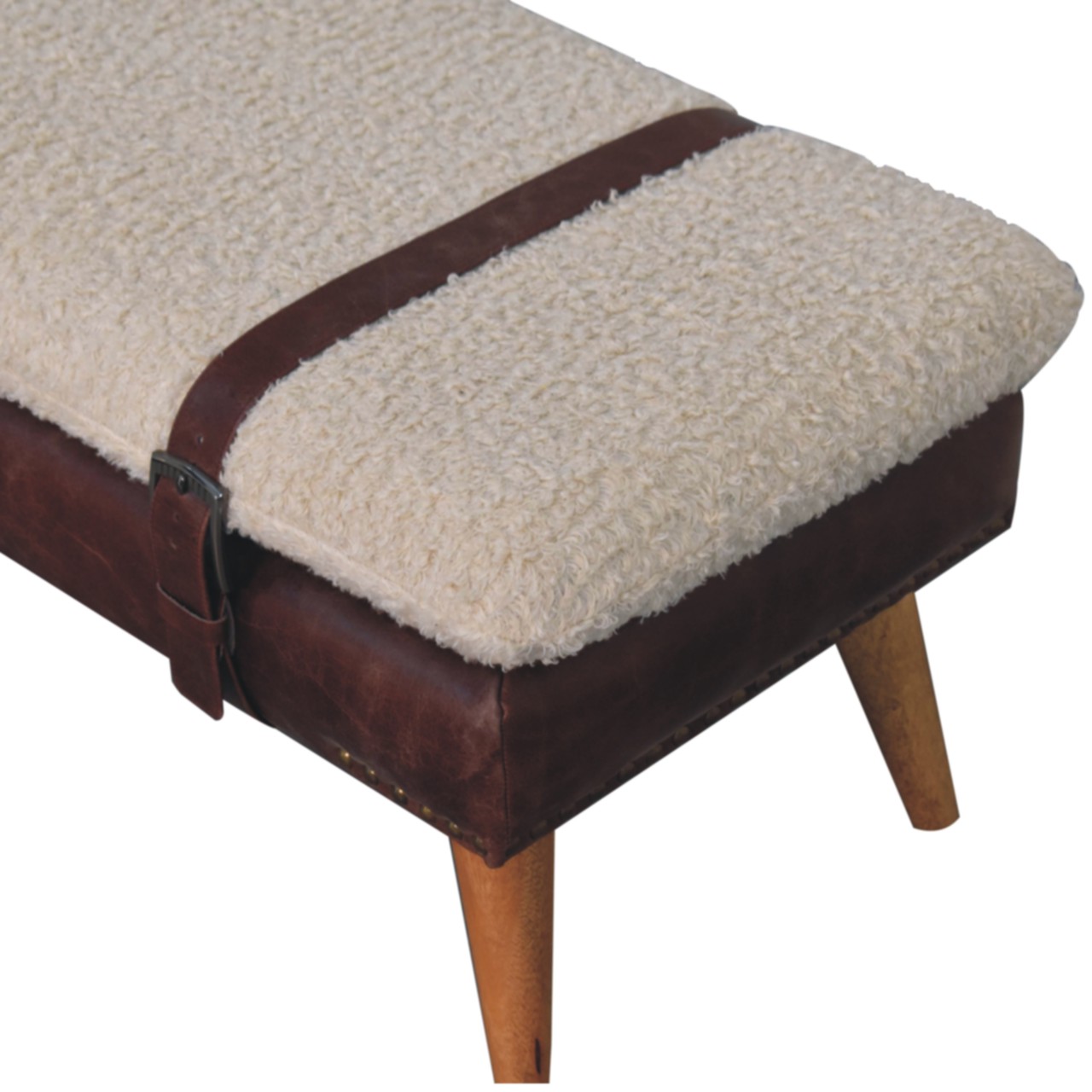 Boucle x Mahagoni-Lederbank – Bild 5