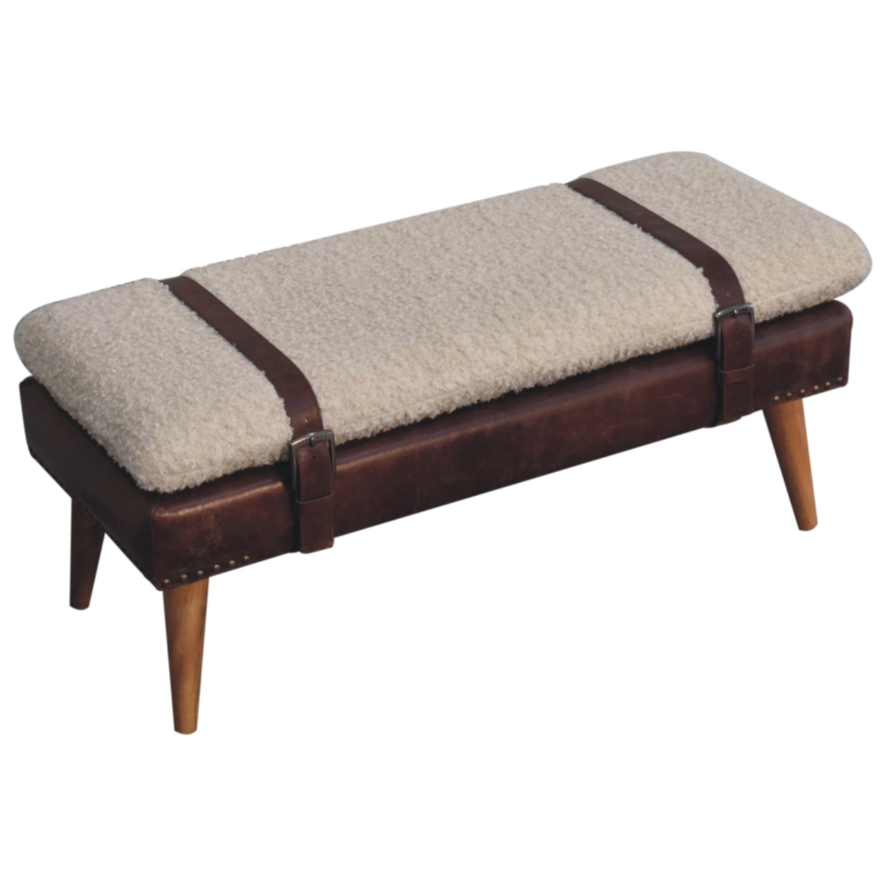 Boucle x Mahagoni-Lederbank – Bild 6