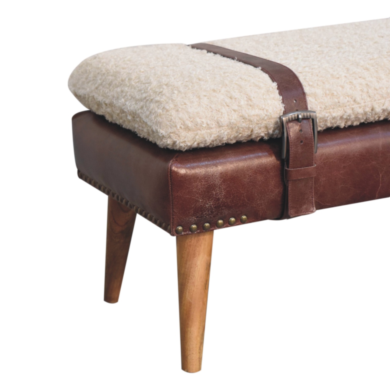 Boucle x Mahagoni-Lederbank – Bild 7