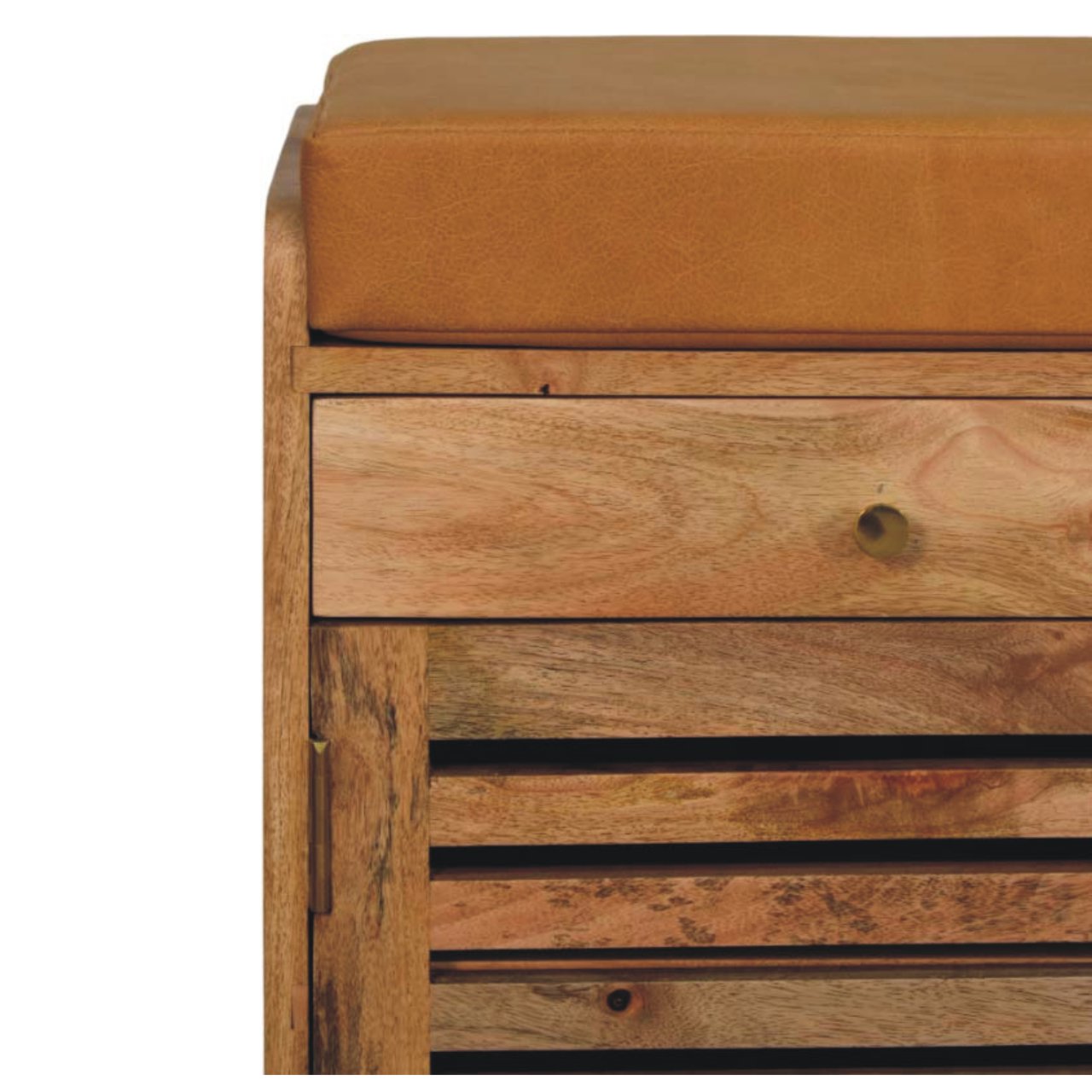 Schuhregal im „Shutter Oak“-Stil mit 2 Schubladen – Bild 4