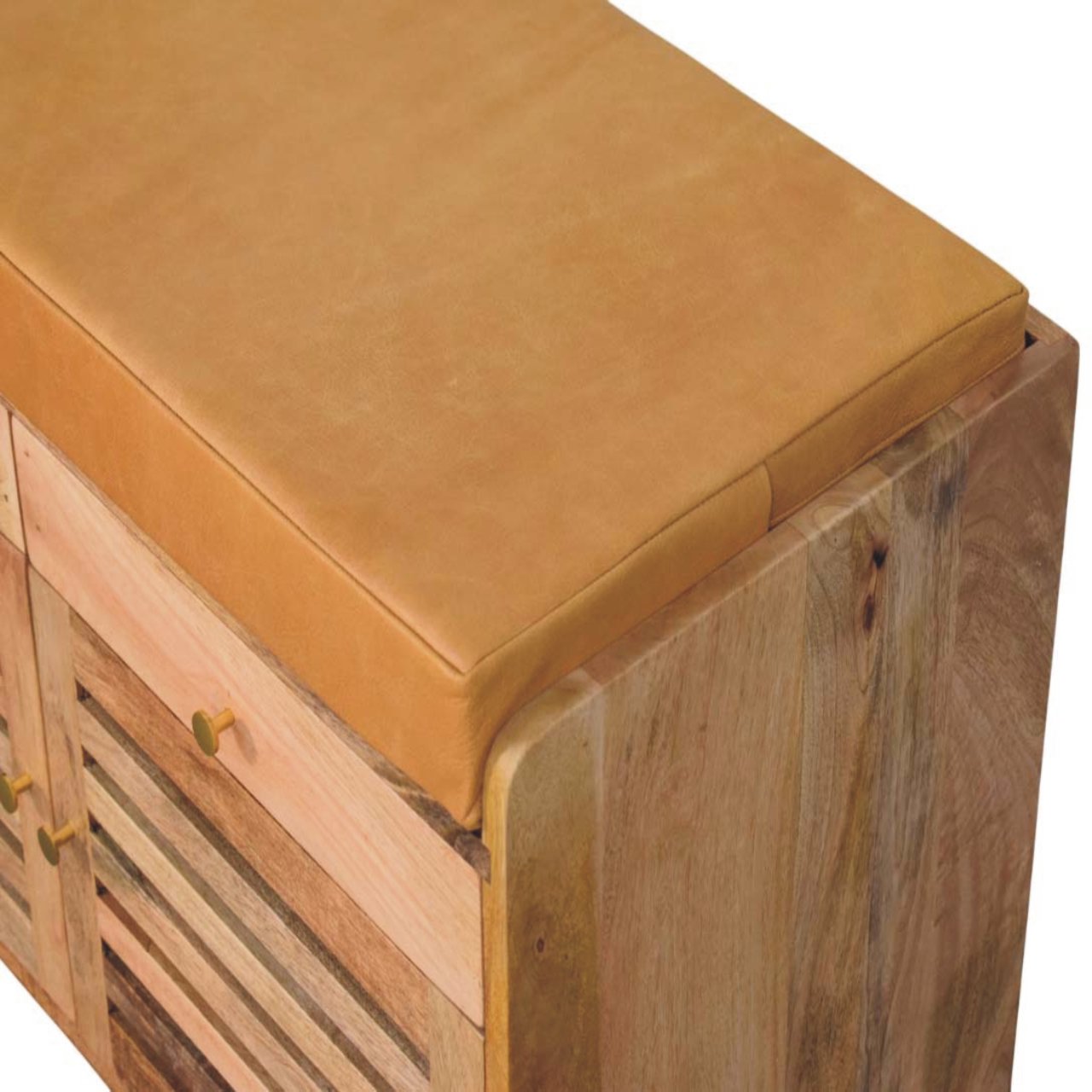 Schuhregal im „Shutter Oak“-Stil mit 2 Schubladen – Bild 5