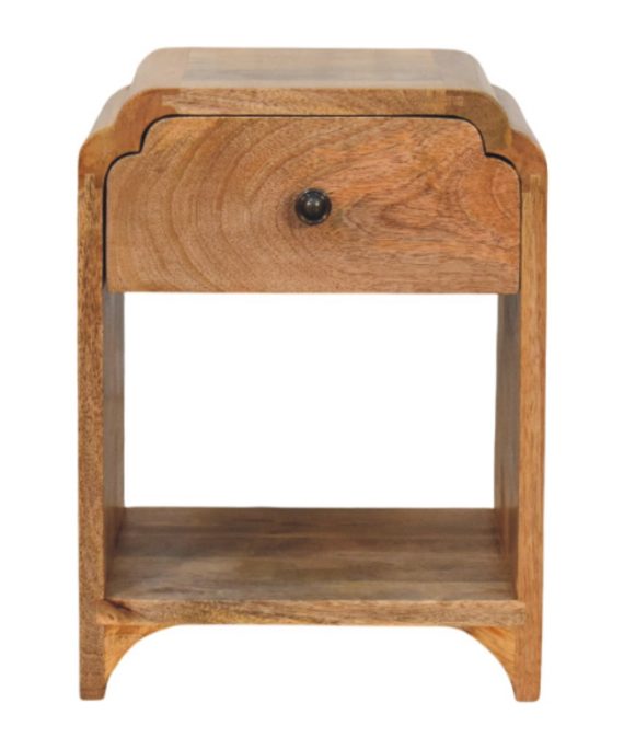 Newton Mini-Nachttisch mit einer Schublade und einem offenen Regal