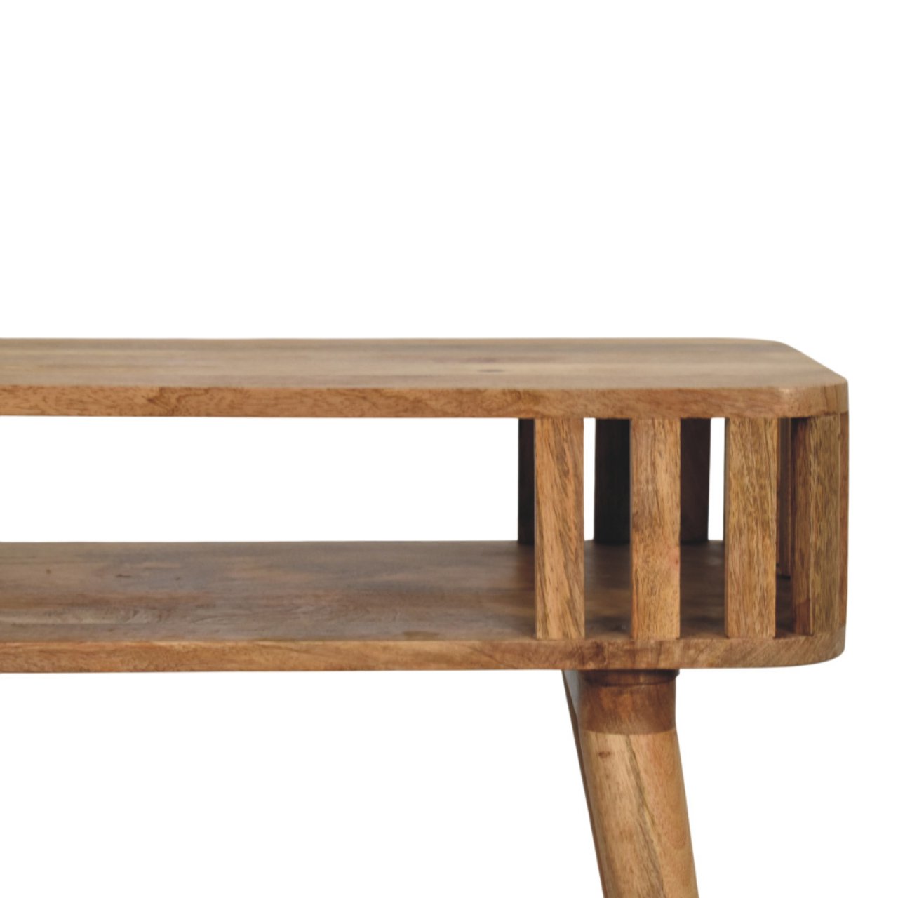 Konsole aus Eichenholz-Optik mit Lamellen – Bild 4
