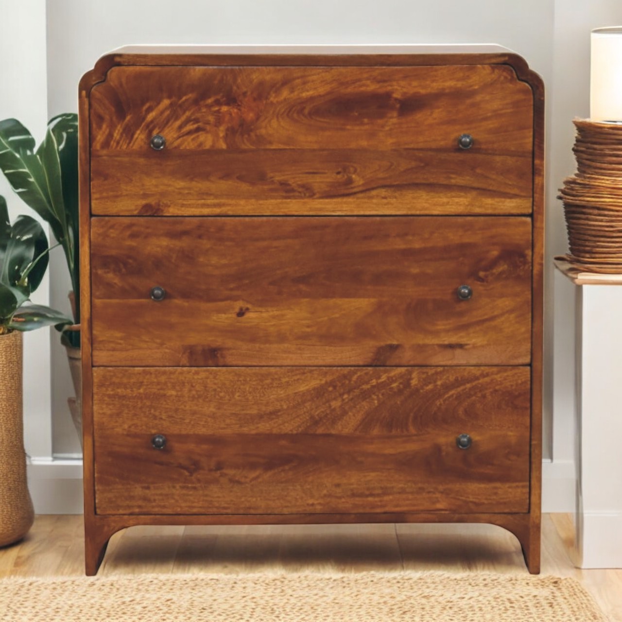 Newton Chestnut Kommode mit 3 Schubladen – Bild 10