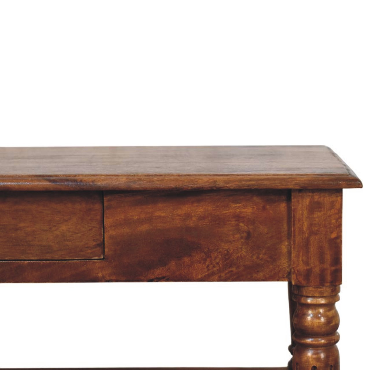Couchtisch mit gedrechselten Beinen und zwei Schubladen – Bild 4