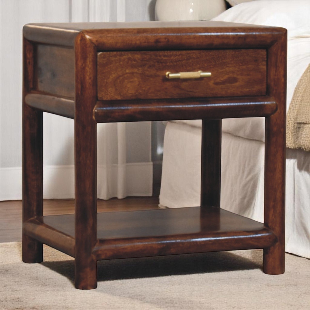 Nachttisch „Regency Chestnut“ – Bild 10