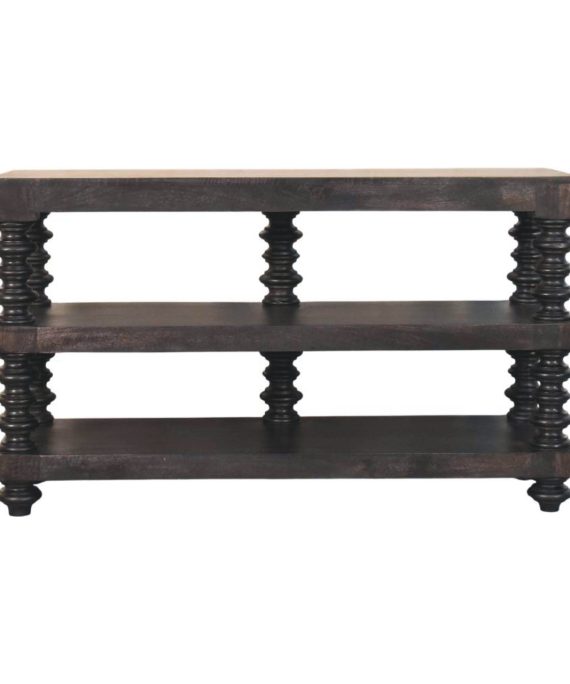 Spindelregal-Konsole aus Carbon-Esche
