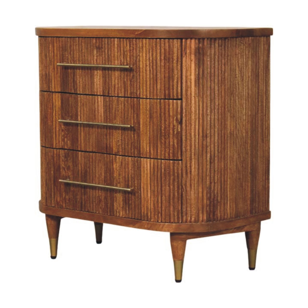 Emerson Kommode mit 3 Schubladen und geripptem Design – Bild 2