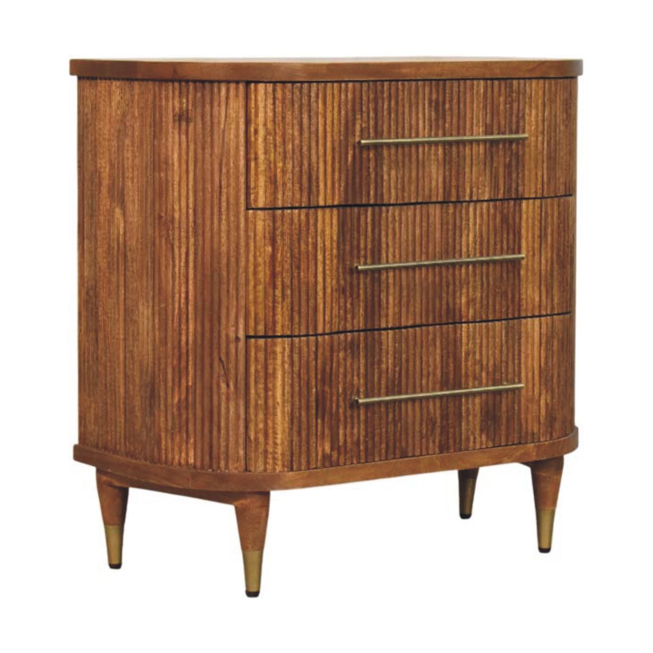 Emerson Kommode mit 3 Schubladen und geripptem Design – Bild 3