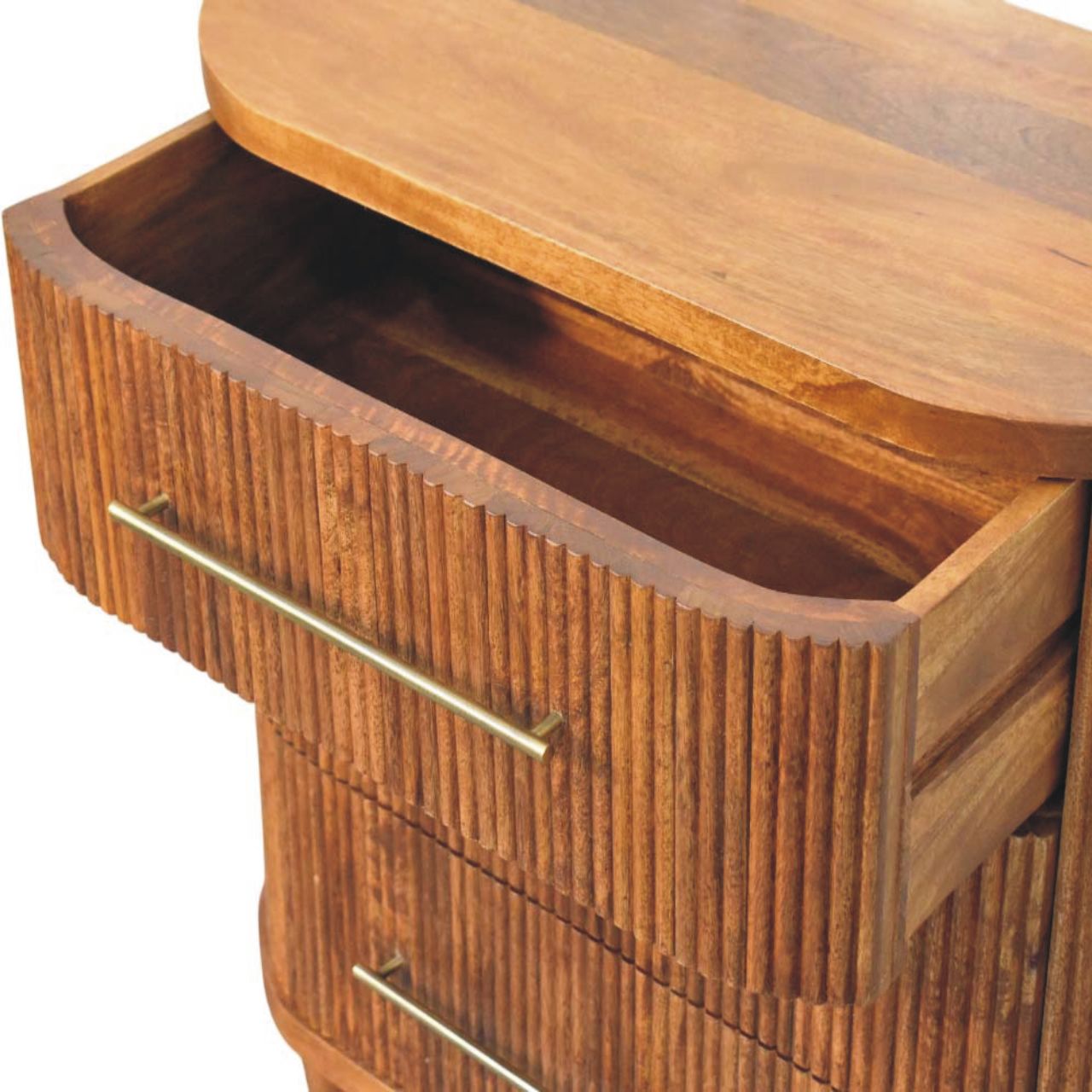 Emerson Kommode mit 3 Schubladen und geripptem Design – Bild 6