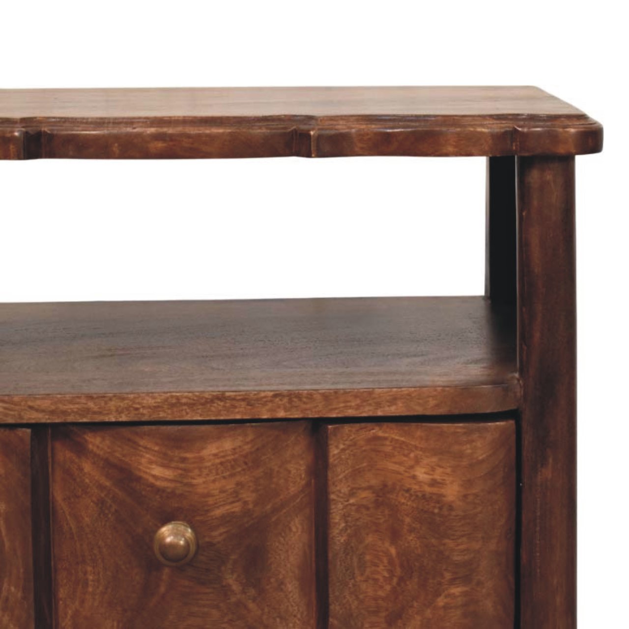 Nachttisch mit 2 Schubladen und offenem Regal – Bild 4