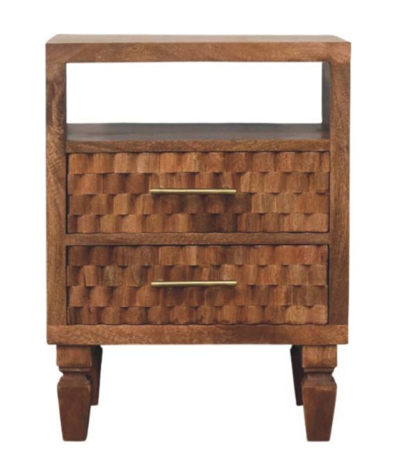 Nachttisch „Arno“ in Golden Teak