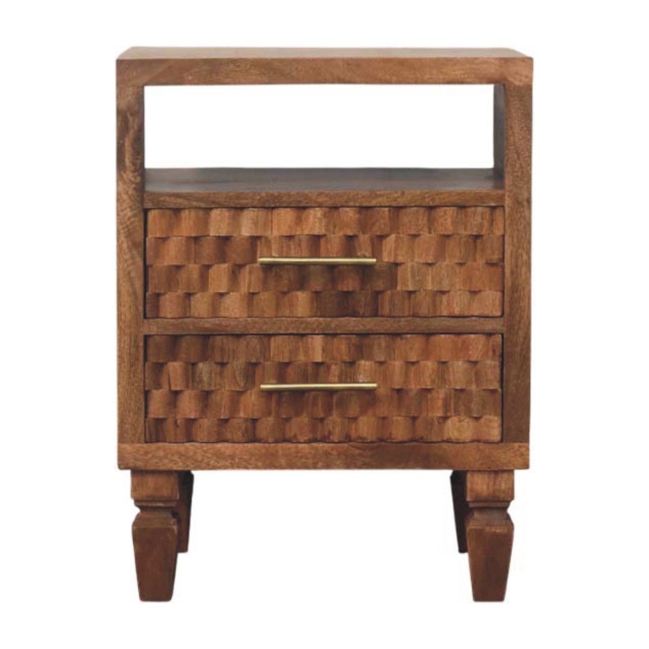 Nachttisch „Arno“ in Golden Teak