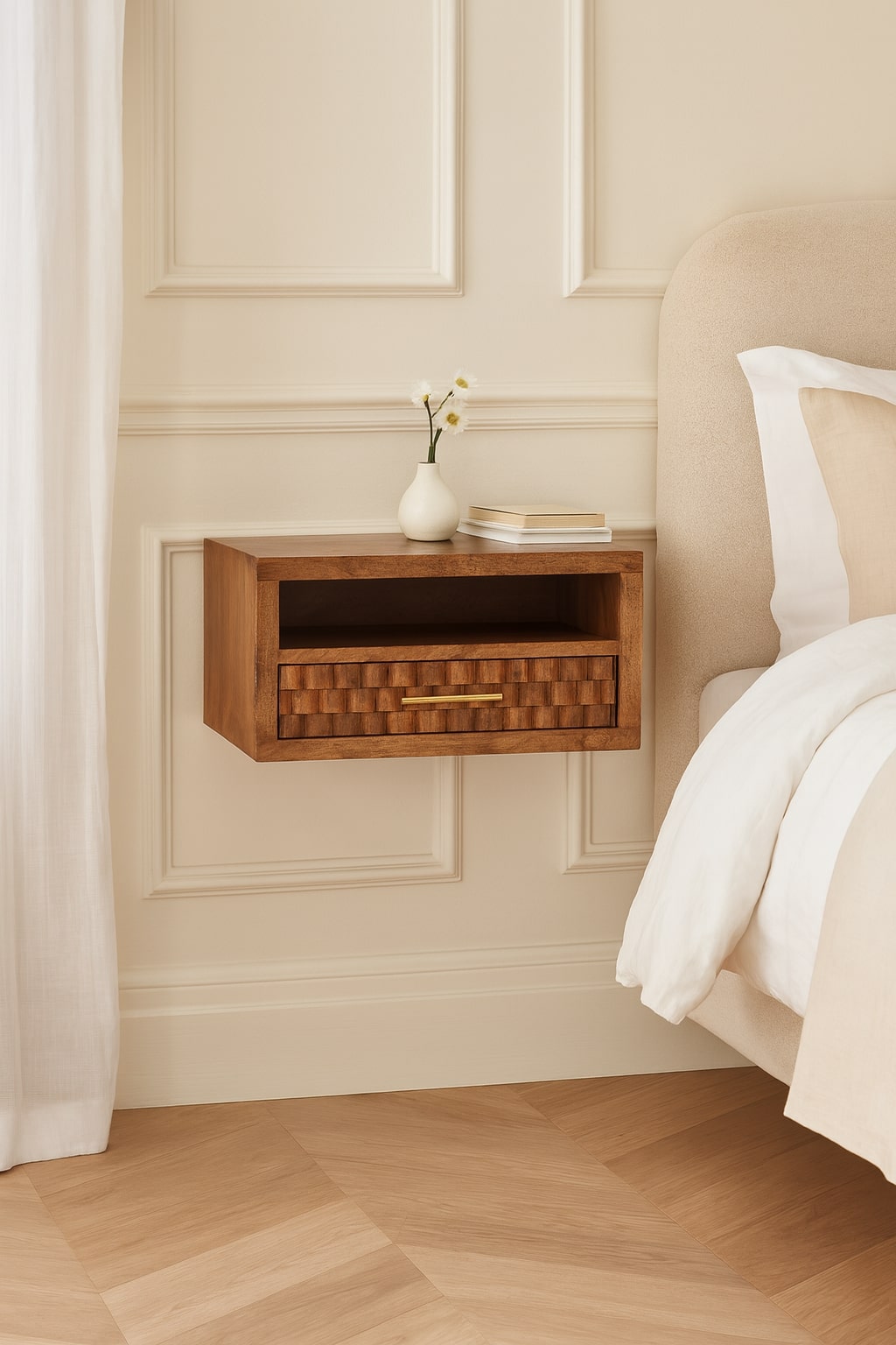 Arno Wandnachttisch in Golden Teak – Bild 10