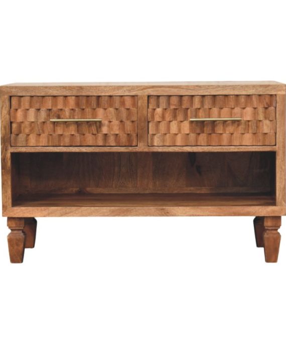Arno Schuhregal in Golden Teak