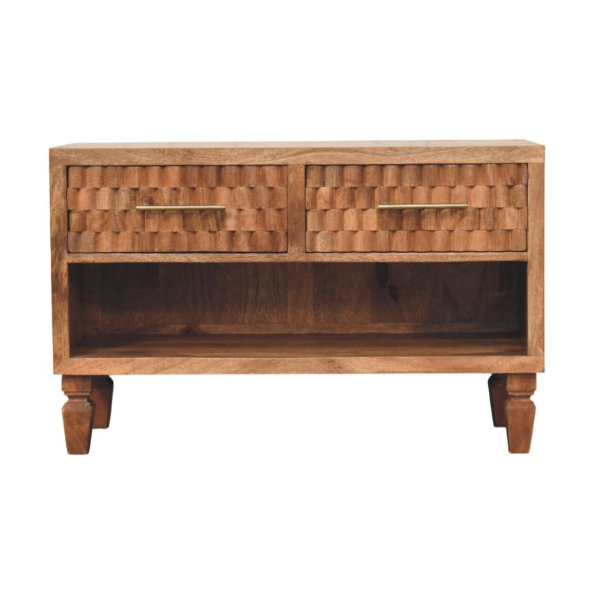 Arno Schuhregal in Golden Teak