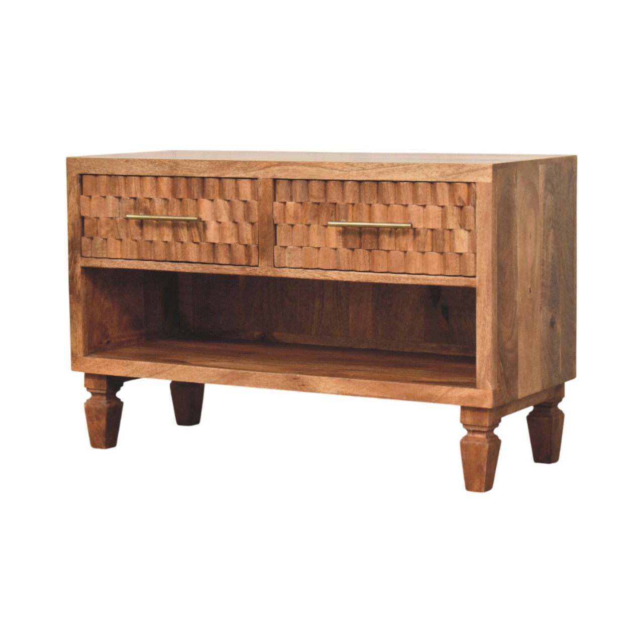 Arno Schuhregal in Golden Teak – Bild 2