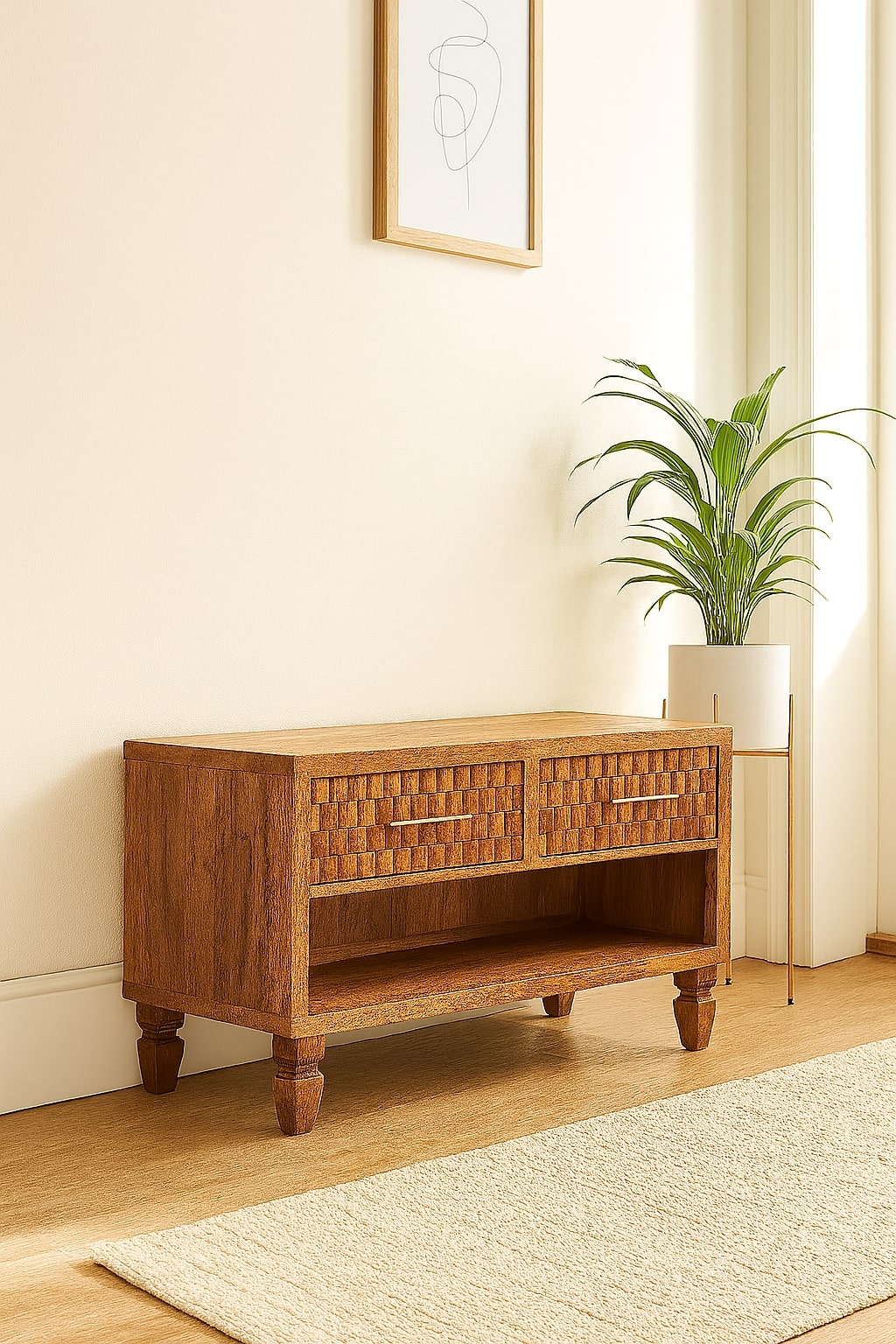 Arno Schuhregal in Golden Teak – Bild 10