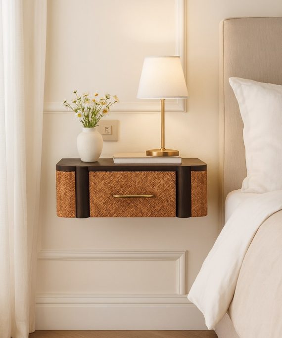 Havana Wand-Nachttisch mit Flechtoptik