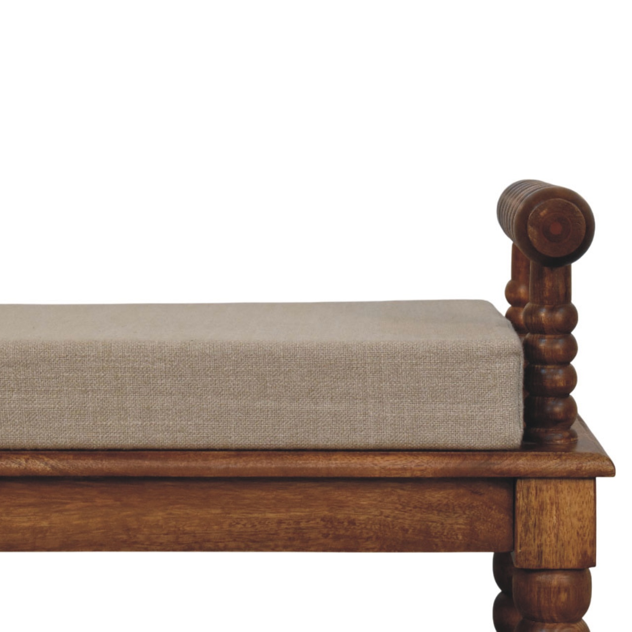 Bank aus Leinen in der Farbe „Amber Oak Mud“ – Bild 4