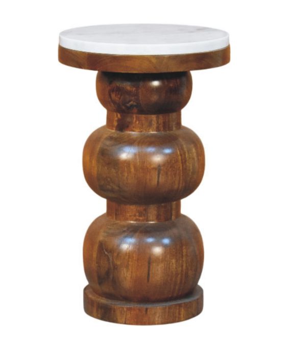 Beistelltisch „Bulla“ mit Marmorplatte