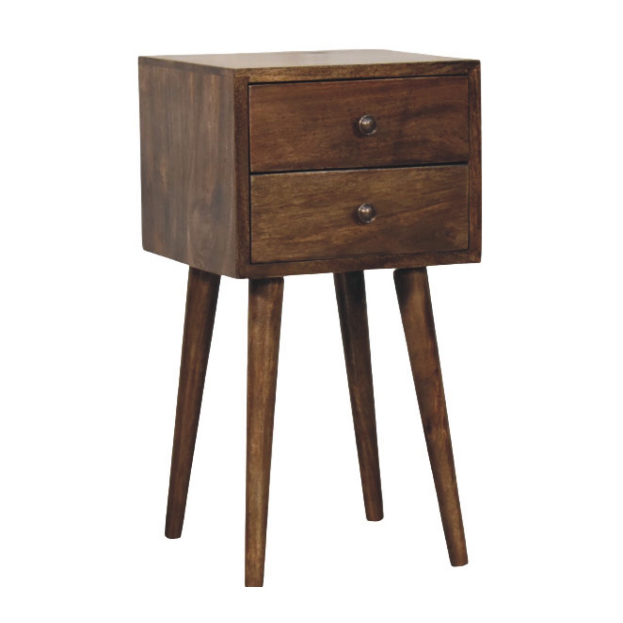 Nordic Nachttisch mit 2 Schubladen in Classic Grey – Bild 3