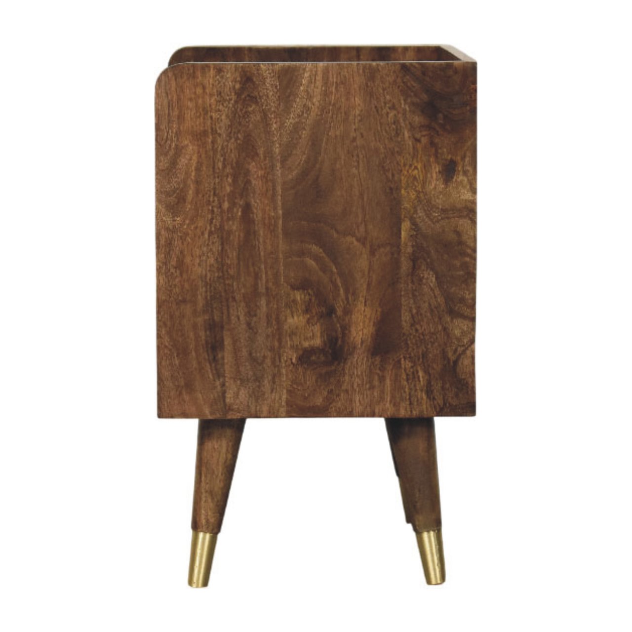 Nachttisch mit Messingintarsien im Sunburst-Design – Bild 8