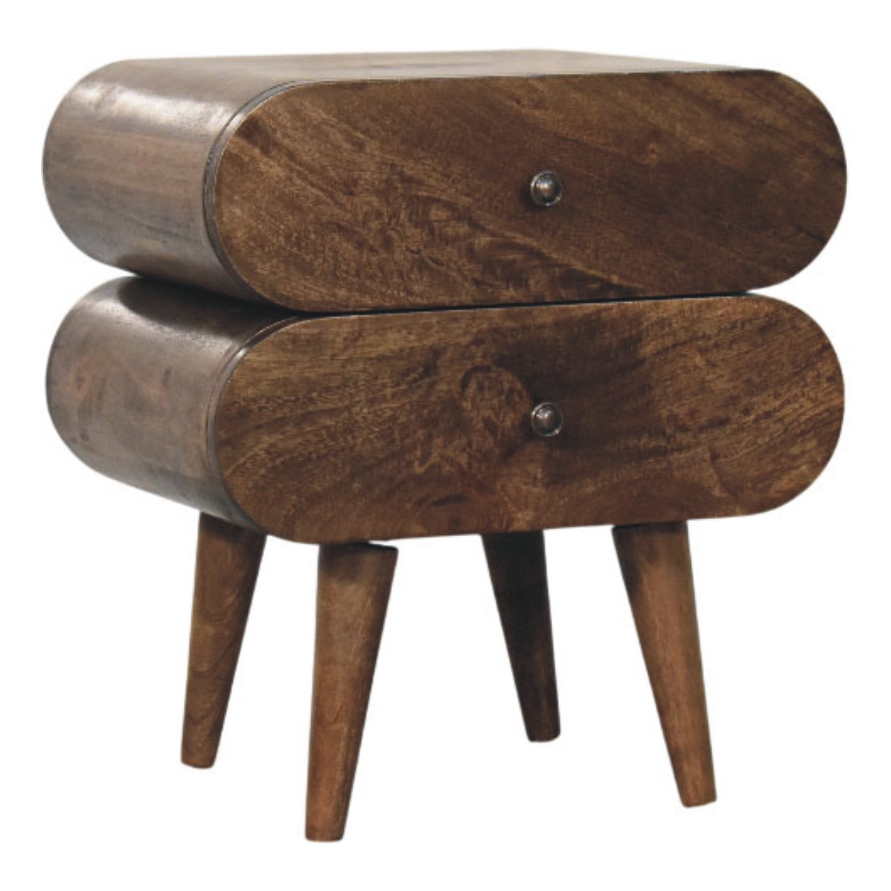 Schlanker Nachttisch mit 2 Schubladen – Bild 3