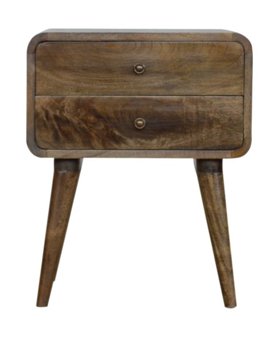 Geschwungenes Nachttischchen „Classic Grey Washed“