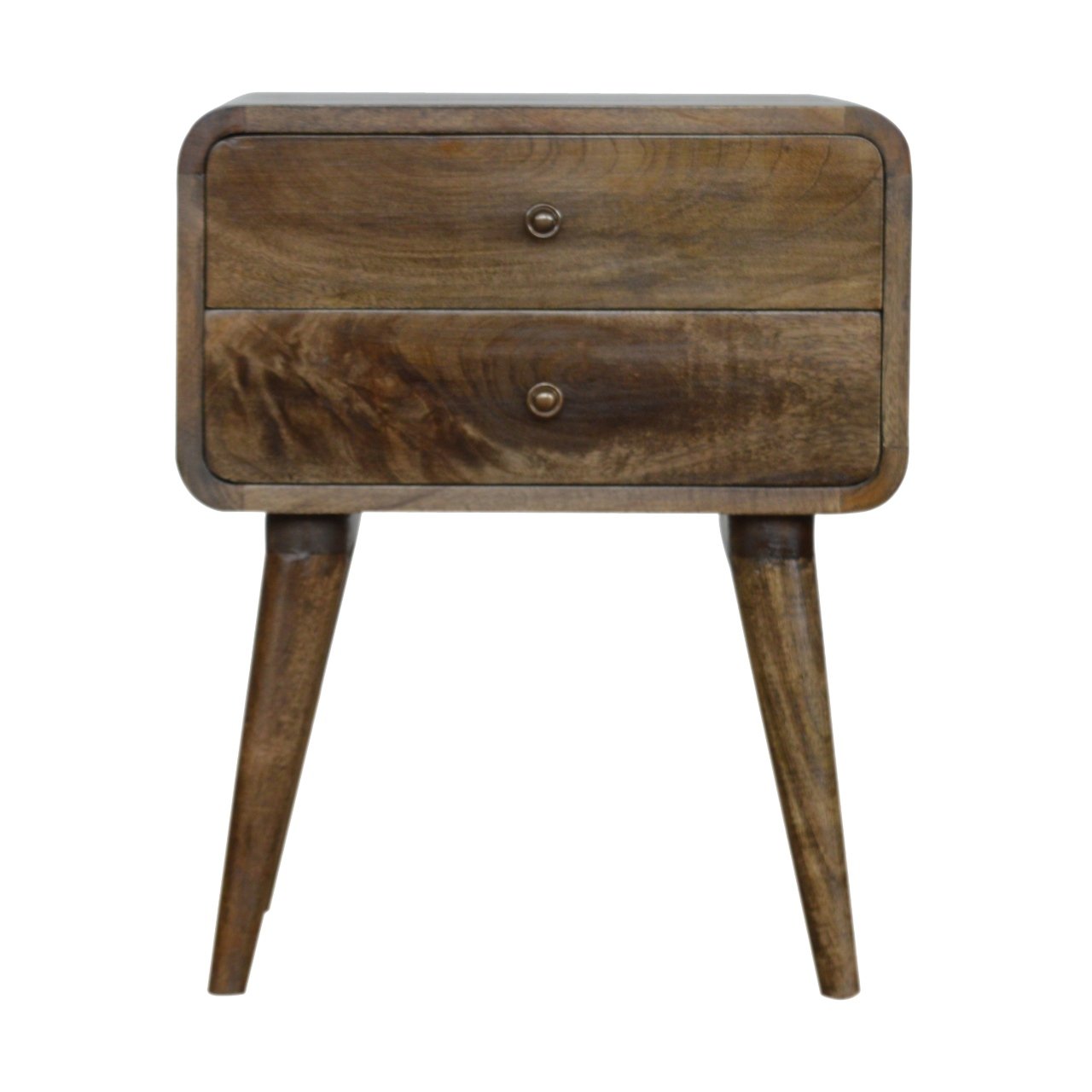 Geschwungenes Nachttischchen „Classic Grey Washed“