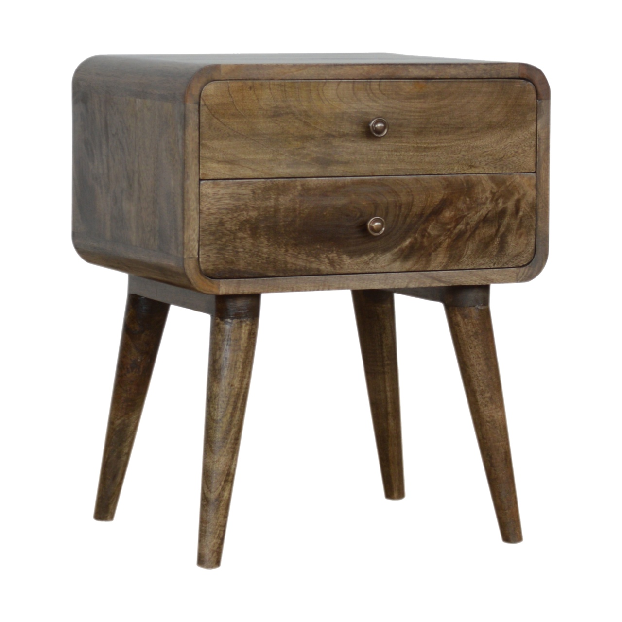 Geschwungenes Nachttischchen „Classic Grey Washed“ – Bild 3