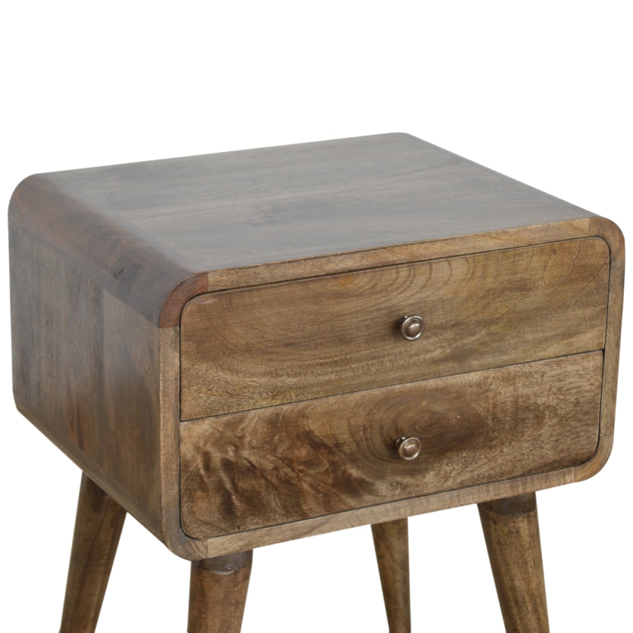 Geschwungenes Nachttischchen „Classic Grey Washed“ – Bild 5