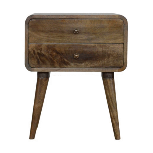 Geschwungenes Nachttischchen „Classic Grey Washed“ – Bild 12