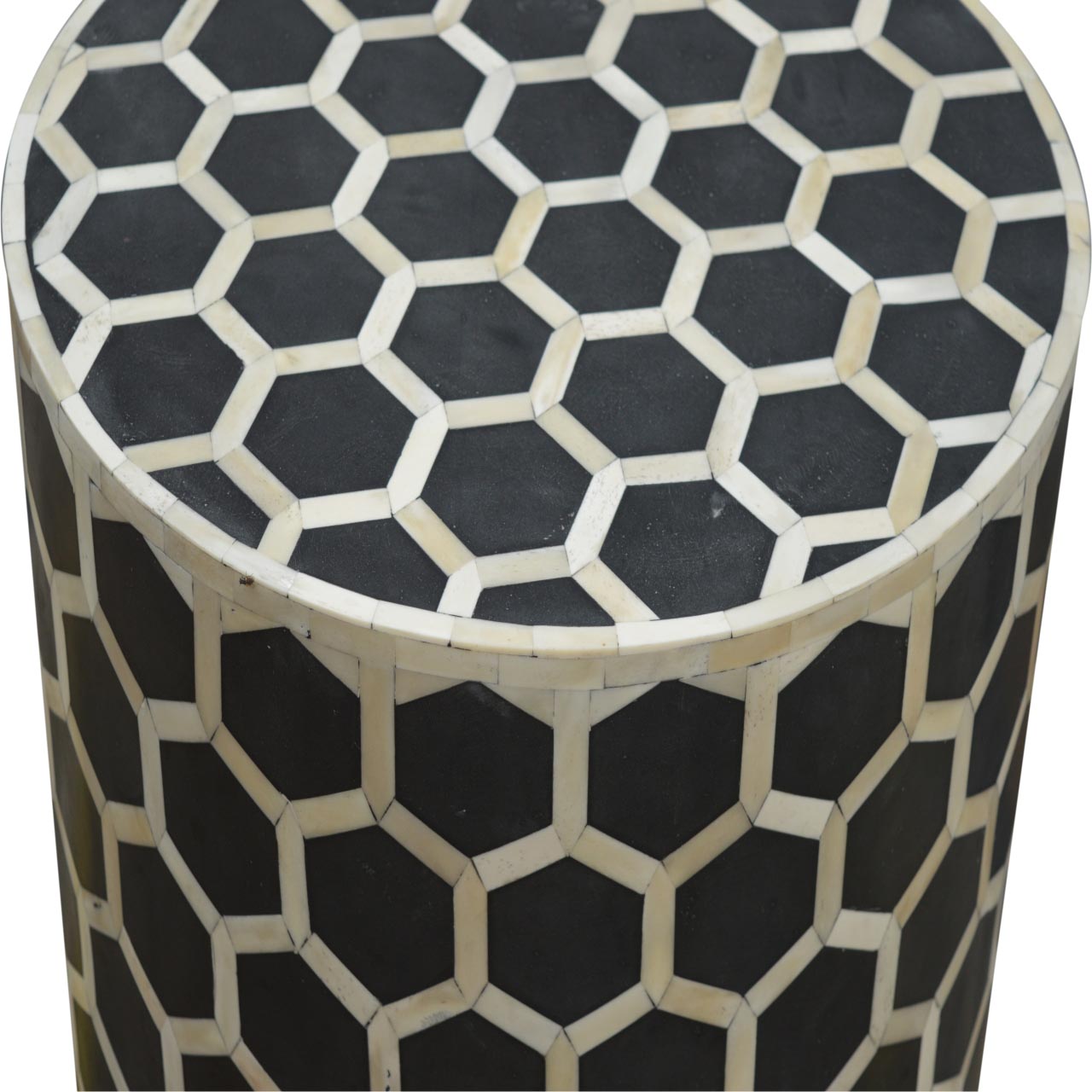 Beistellhocker mit Knochenintarsien – Bild 3